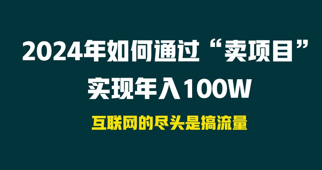 2024年如何通过“卖项目”实现年入100W-源创智汇网