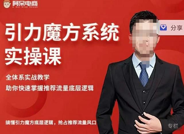 阿呆-引力魔方系统实操课，全体系实战教学，助你快速掌握推荐流量底层逻辑-源创智汇网