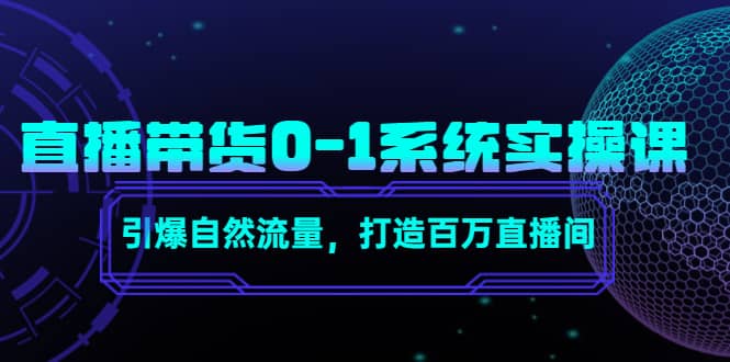直播带货0-1系统实操课，引爆自然流量，打造百万直播间-源创智汇网