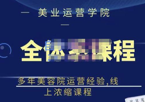 网红美容院全套营销落地课程，多年美容院运营经验，线上浓缩课程-源创智汇网