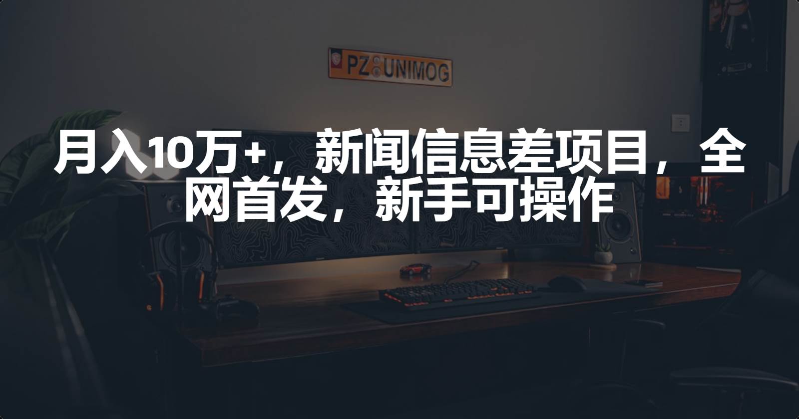 月入10万+，新闻信息差项目，新手可操作-源创智汇网