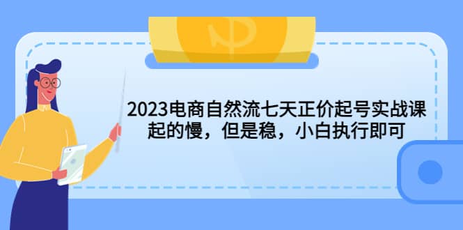 2023电商自然流七天正价起号实战课：起的慢，但是稳，小白执行即可-源创智汇网