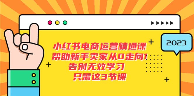 小红书电商·运营精通课，帮助新手卖家从0走向1 告别无效学习（7节视频课）-源创智汇网