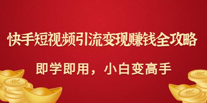 快手短视频引流变现赚钱全攻略：即学即用，小白变高手（价值980元）-源创智汇网