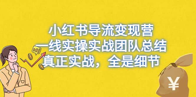 小红书导流变现营，一线实战团队总结，真正实战，全是细节，全平台适用-源创智汇网