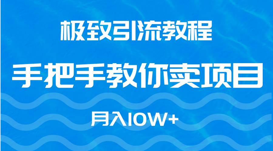 极致引流教程，手把手教你卖项目，月入10W+-源创智汇网