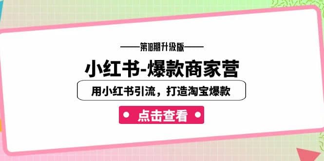 小红书-爆款商家营【第18期升级版】用小红书引流，打造淘宝爆款（16节课）-源创智汇网