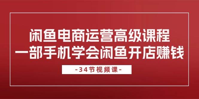 闲鱼电商运营高级课程，一部手机学会闲鱼开店赚钱（34节课）-源创智汇网