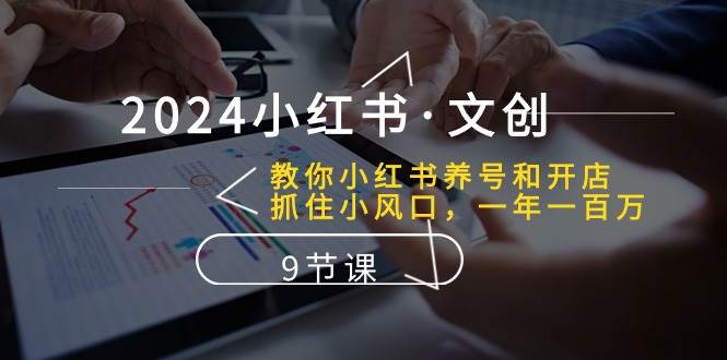 2024小红书·文创：教你小红书养号和开店、抓住小风口 一年一百万 (9节课)-源创智汇网