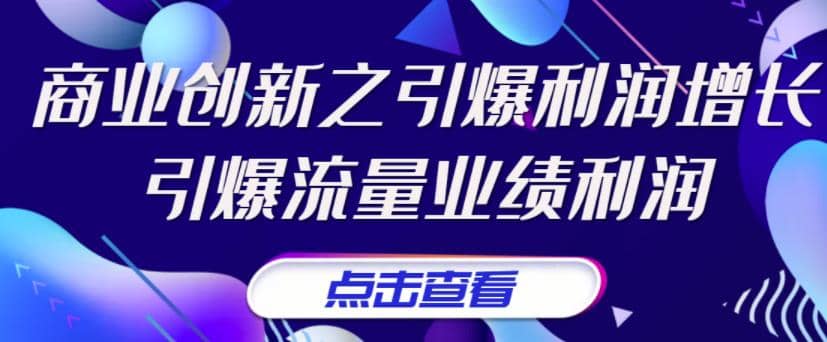 《商业创新之引爆利润增长》引爆流量业绩利润-源创智汇网