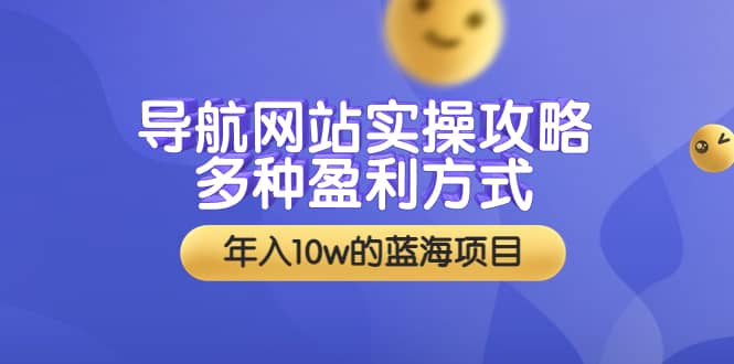 导航网站实操攻略，多种盈利方式，年入10w的蓝海项目（附搭建教学+源码）-源创智汇网
