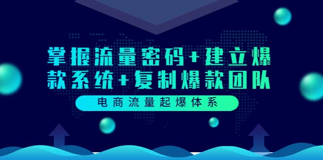 电商流量起爆体系：掌握流量密码+建立爆款系统+复制爆款团队（价值599）-源创智汇网