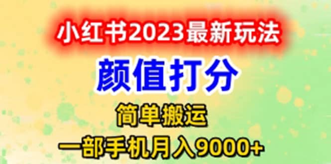 最新小红书颜值打分玩法，日入300+闭环玩法-源创智汇网