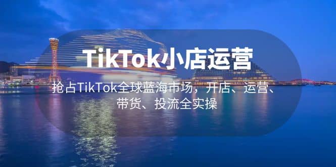 TikTok小店运营 抢占TikTok全球蓝海市场，开店、运营、带货、投流全实操-源创智汇网