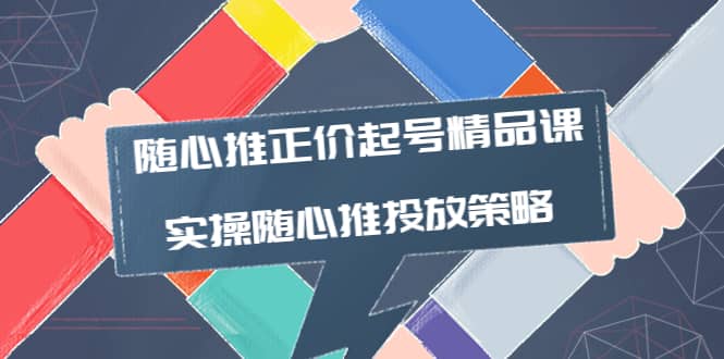 随心推正价起号精品课，实操随心推投放策略（5节课-价值298）-源创智汇网