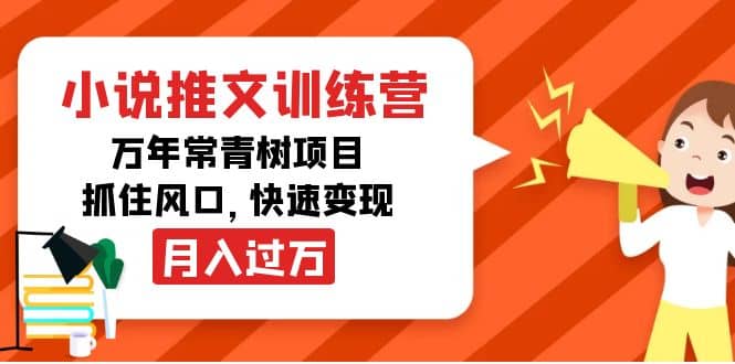 小说推文训练营，万年常青树项目，抓住风口-源创智汇网