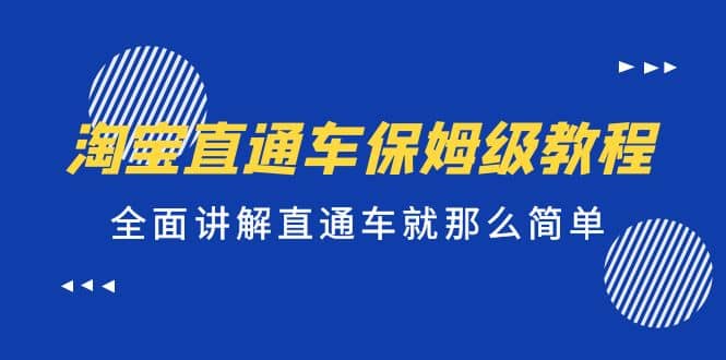 淘宝直通车保姆级教程，全面讲解直通车就那么简单-源创智汇网