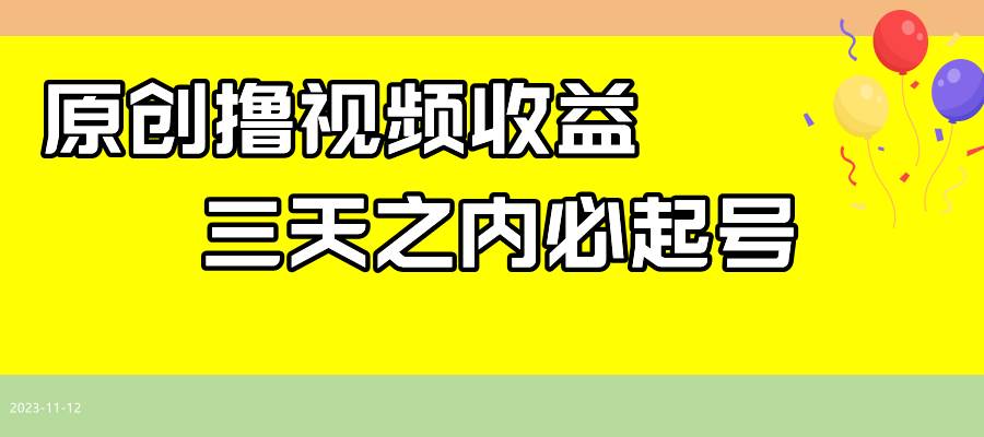 最新撸视频收益玩法，一天轻松200+-源创智汇网