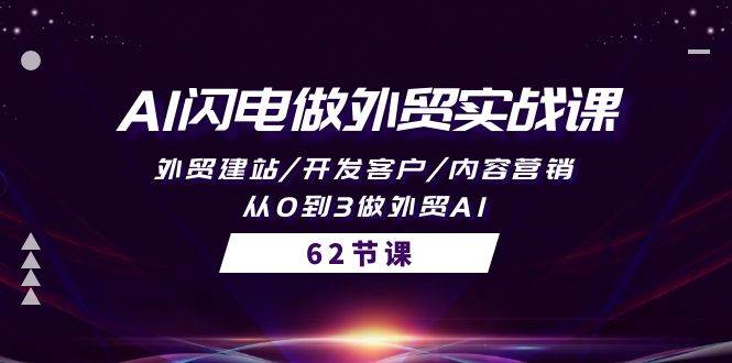 AI闪电做外贸实战课，外贸建站/开发客户/内容营销/从0到3做外贸AI-62节-源创智汇网