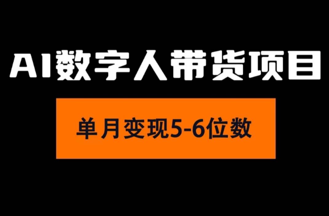2024年Ai数字人带货，小白就可以轻松上手，真正实现月入过万的项目-源创智汇网