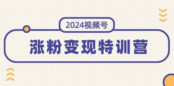 2024视频号-涨粉变现特训营：一站式打造稳定视频号涨粉变现模式（10节）-源创智汇网