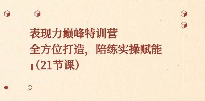 表现力巅峰特训营，全方位打造，陪练实操赋能（21节课）-源创智汇网