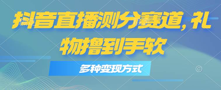抖音直播测分赛道，多种变现方式，轻松日入1000+-源创智汇网