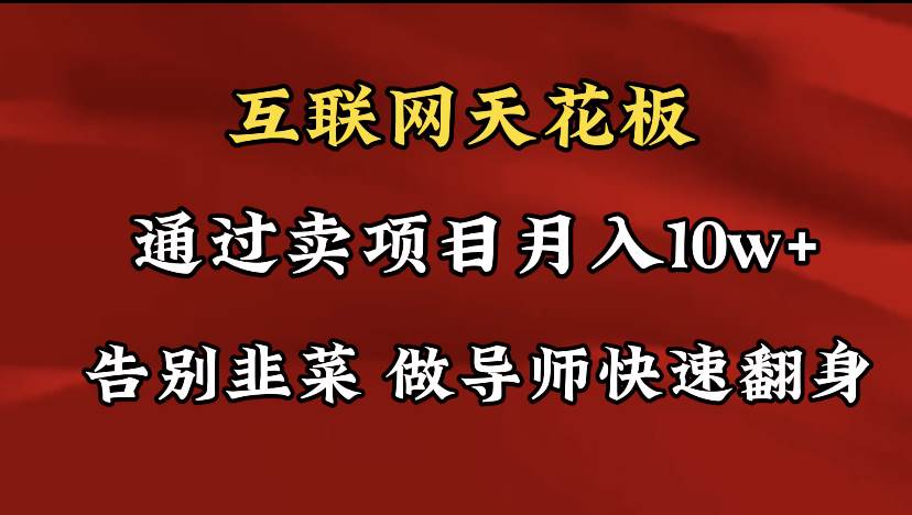 导师训练营互联网的天花板，让你告别韭菜，通过卖项目月入10w+，一定要…-源创智汇网