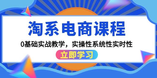 淘系电商课程，0基础实战教学，实操性系统性实时性（15节课）-源创智汇网