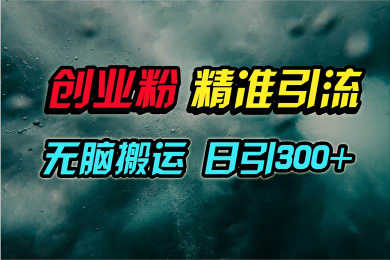 视频号纯搬运日引300+创业粉教程！-源创智汇网