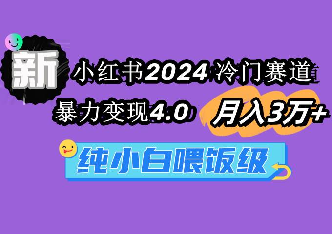 小红书2024冷门赛道 月入3万+ 暴力变现4.0 纯小白喂饭级-源创智汇网