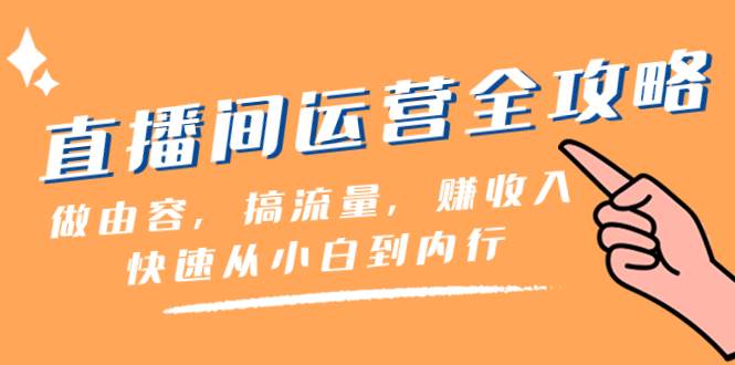 直播间-运营全攻略：做由容，搞流量，赚收入一快速从小白到内行（46节课）-源创智汇网