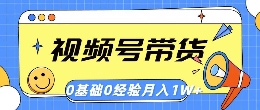 视频号轻创业带货，零基础，零经验，月入1w+-源创智汇网