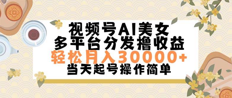 视频号AI美女，轻松月入30000+,操作简单轻松上手-源创智汇网