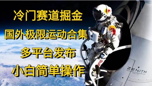 冷门赛道掘金，国外极限运动视频合集，多平台发布，小白简单操作-源创智汇网