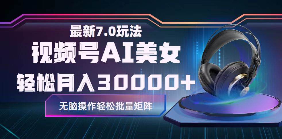 视频号7.0最新玩法AI美女跳舞，轻松月入30000+-源创智汇网