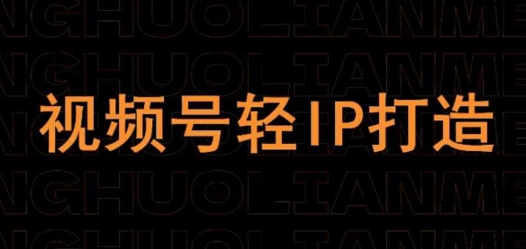 视频号线上课程，视频号轻IP打造-源创智汇网
