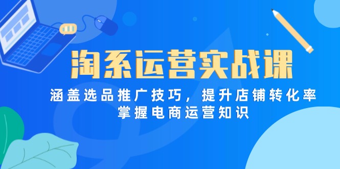 淘系运营实战课，涵盖选品推广技巧，提升店铺转化率，掌握电商运营知识-源创智汇网