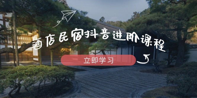 酒店民宿抖音进阶课程，掌握流量渠道与推流逻辑，打造爆款内容-源创智汇网