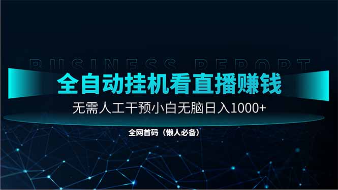 直播助手全自动看大平台直播赚钱，全自动无需人工干预，小白无脑日入1000-源创智汇网