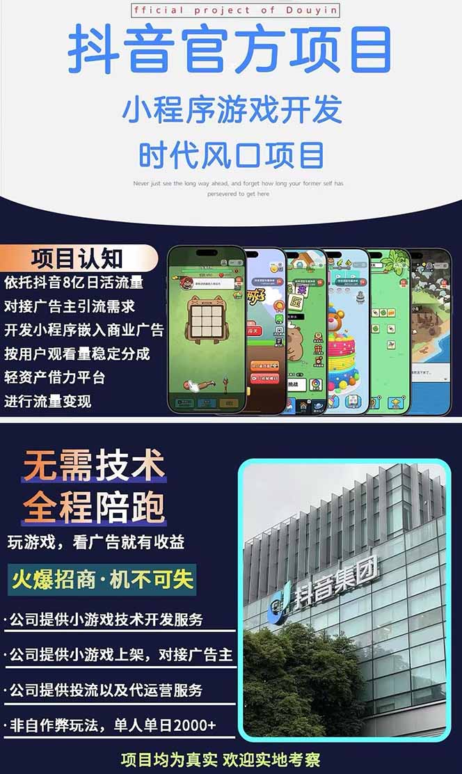图片[1]-2025最热抖音官方项目 Ai时代风口项目小程序游戏开发 实测单个游戏日收…-源创智汇网