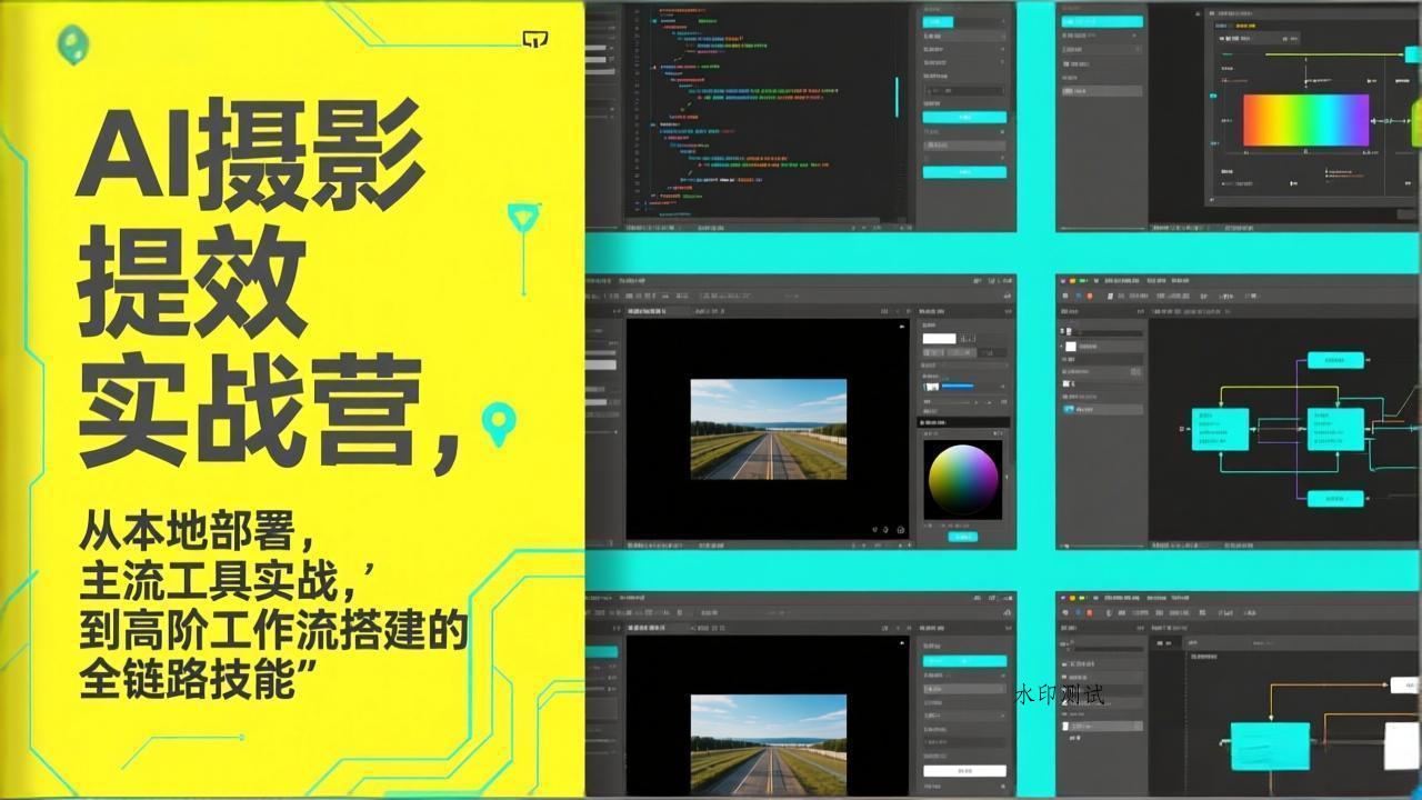 AI+摄影提效实战营，从本地部署，主流工具实战，到高阶工作流搭建的全链路技能-空间云网创