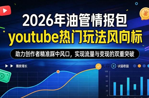 2026年油管情报包，youtube热门玩法风向标，助力创作者精准踩中风口，实现流量与变现的双重突破(更新)-空间云网创