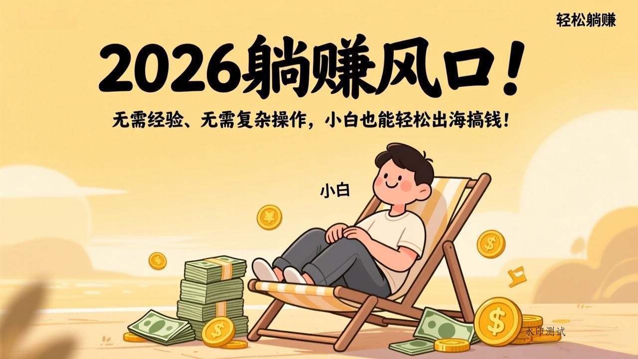 2026躺赚风口！无需经验、无需复杂操作，小白也能轻松出海搞钱！-空间云网创