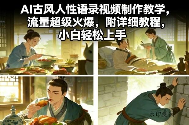 AI古风人性语录视频制作教学，流量超级火爆，附详细教程，小白轻松上手-空间云网创