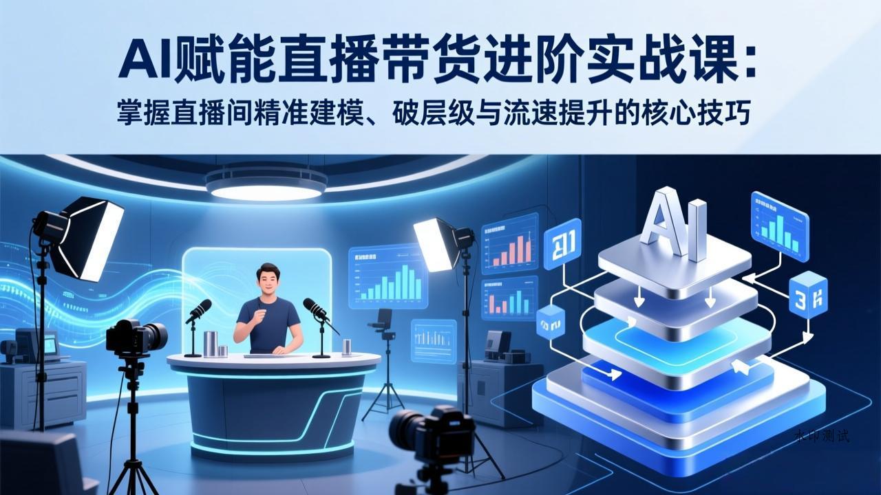 AI赋能直播带货进阶实战课：掌握直播间精准建模、破层级与流速提升的核心技巧-空间云网创