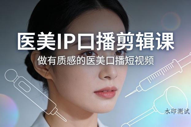 医美IP口播剪辑课，做有质感的医美口播短视频-空间云网创