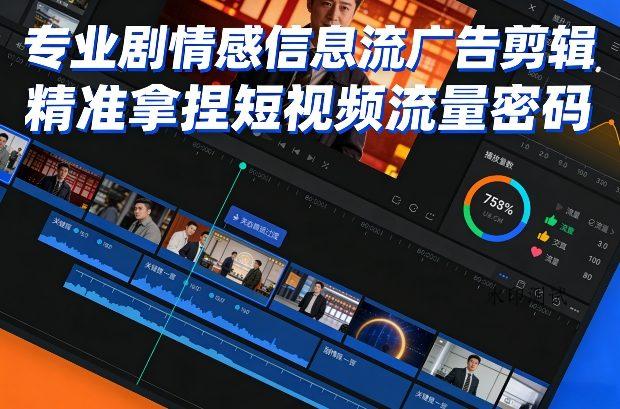 专业剧情感信息流广告剪辑，精准拿捏短视频流量密码-空间云网创