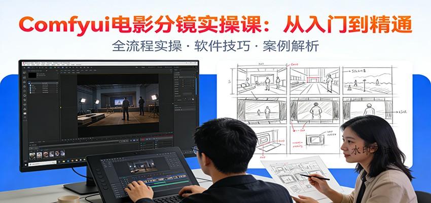 ComfyUI电影分镜实操课：分镜一致性，全流程AI视频制作，零基础也能做专业分镜-空间云网创