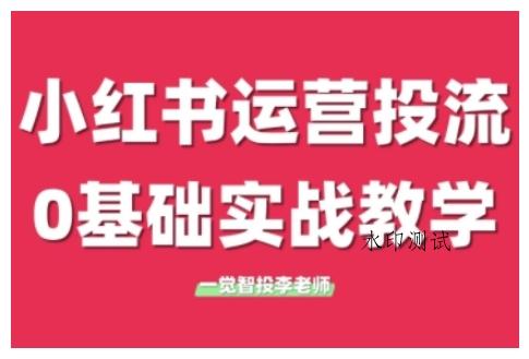 小红书运营投流,小红书广告投放从0到1的实战课,学完即可开始投放(更新26年)